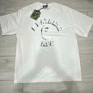 NWT a bathing ape garment-dye spray-print T-shirt size medium